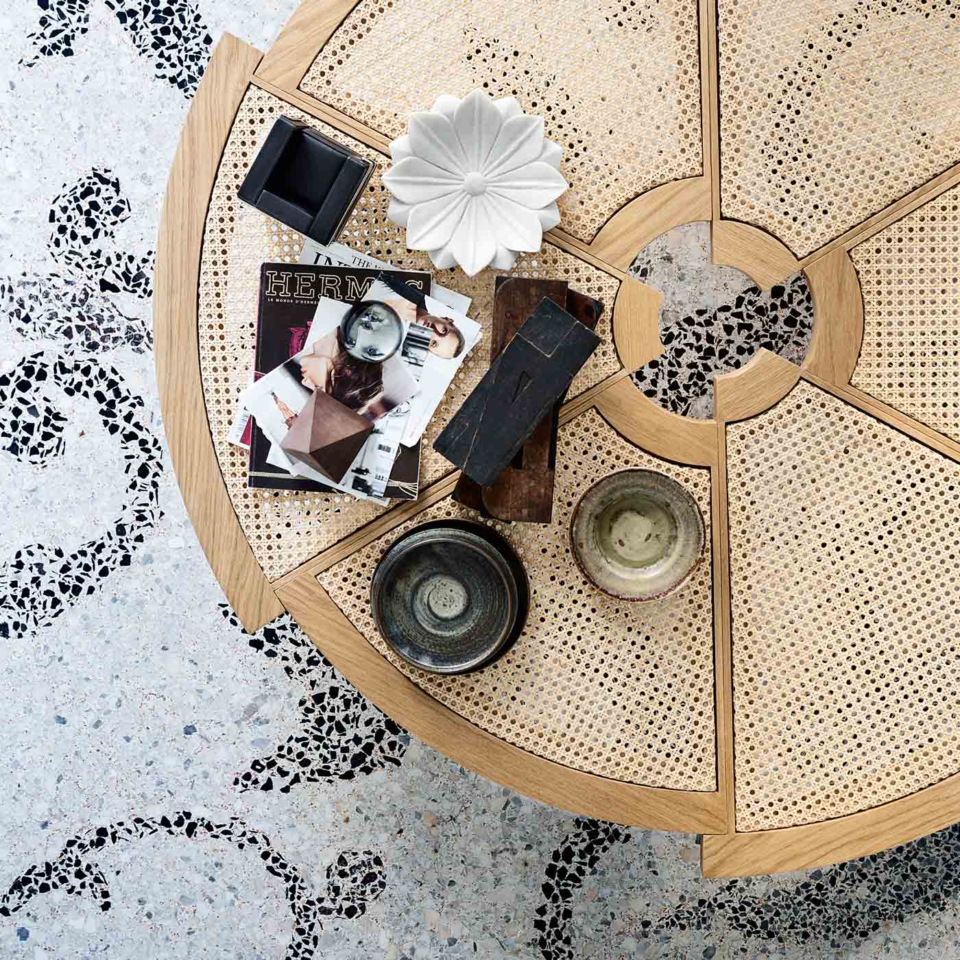 Oak Wood Coffee Table RIO by Charlotte Perriand for Cassina. Shop