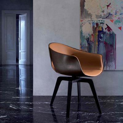 Leather Swivel Chair GINGER by Roberto Lazzeroni for Poltrona Frau 02