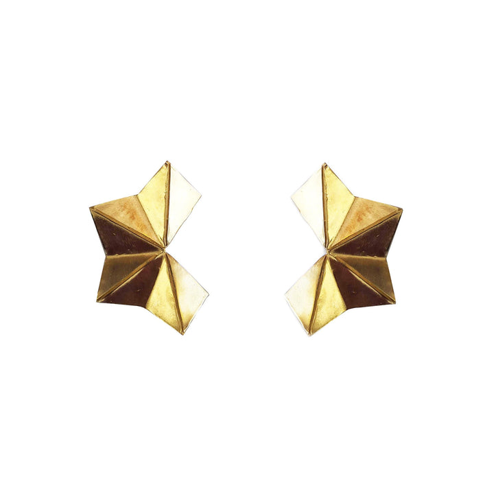 Gold-Plated Earrings ORIGAMI by Camilla Carli 01