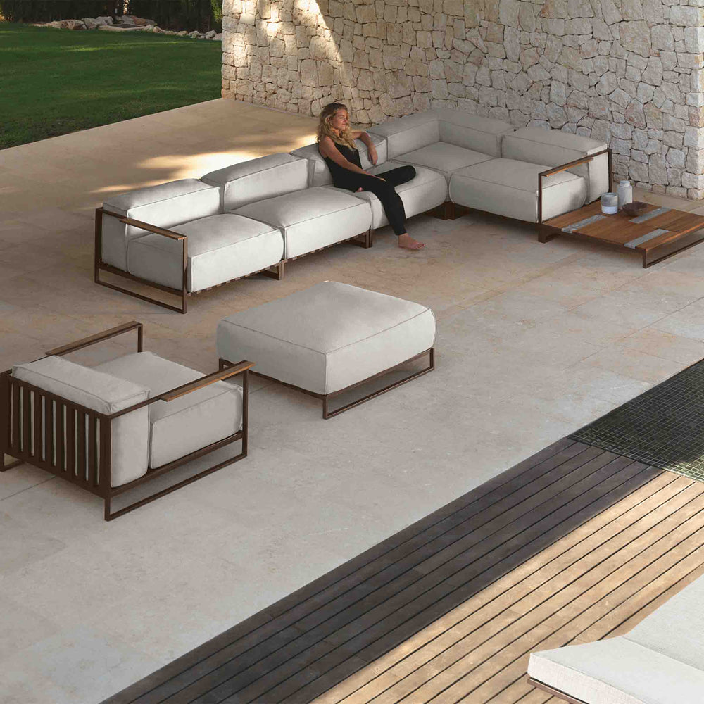 Outdoor Fabric Corner Sectional Sofa with Coffee Table CASILDA by Ramón Esteve for Talenti 02