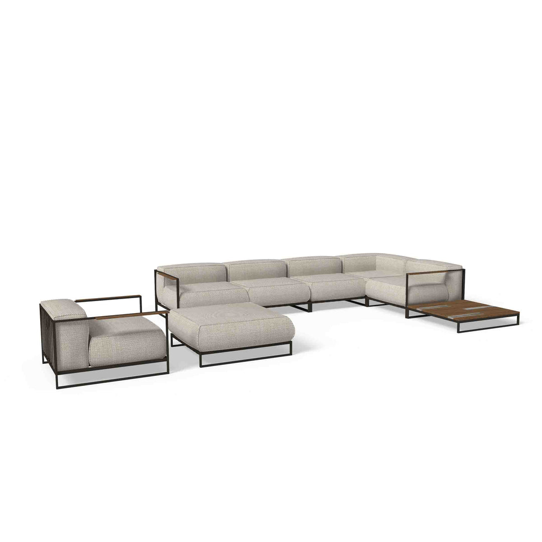 Outdoor Fabric Corner Sectional Sofa with Coffee Table CASILDA by Ramón Esteve for Talenti 01
