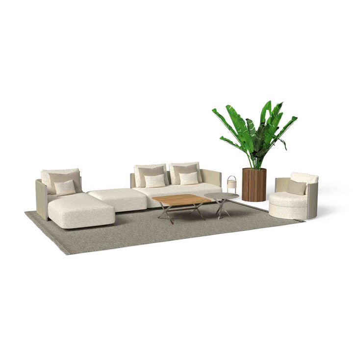 Outdoor Fabric Sectional Sofa with Chaise Longue GEORGE by Ludovica + Roberto Palomba for Talenti 01