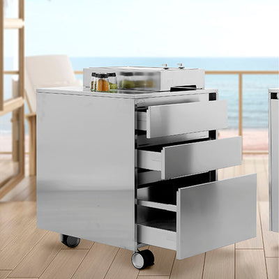 Modular Outdoor Stainless Steel Kitchen MURANO Three Drawers by LISA 01