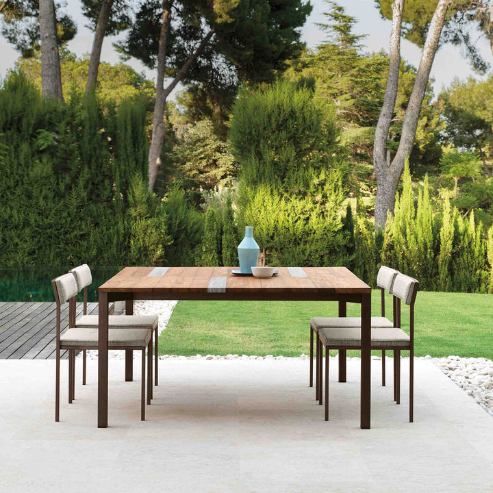 Outdoor Wood and Steel Dining Table CASILDA by Ramón Esteve for Talenti 03