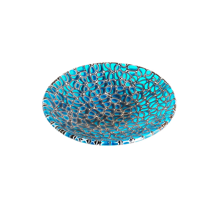 Murano Glass Centrepiece Blue MERLETTI 05