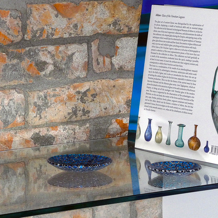 Murano Glass Centrepiece Blue MERLETTI 04