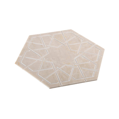 Marble Hexagonal Charger Plate PALATINA by Gabriele D'Angelo 01