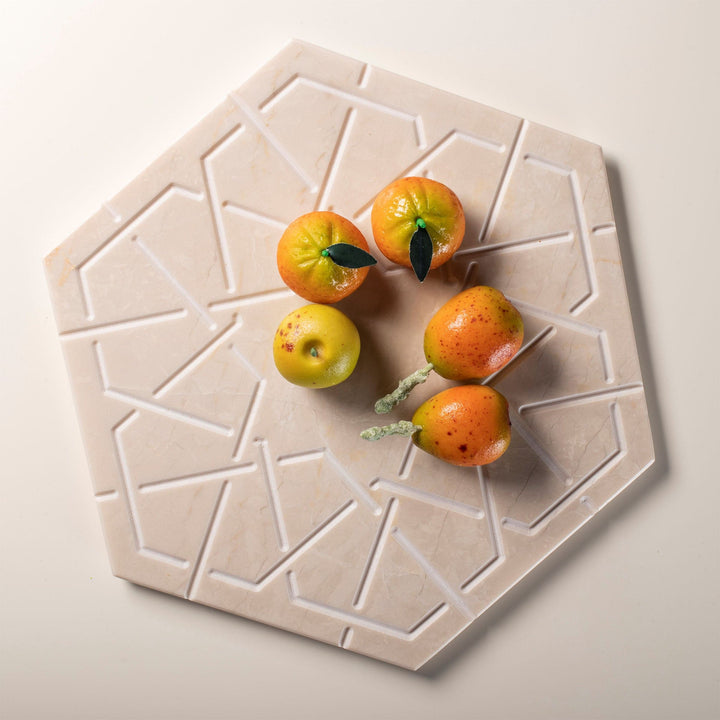 Marble Hexagonal Charger Plate PALATINA by Gabriele D'Angelo 04