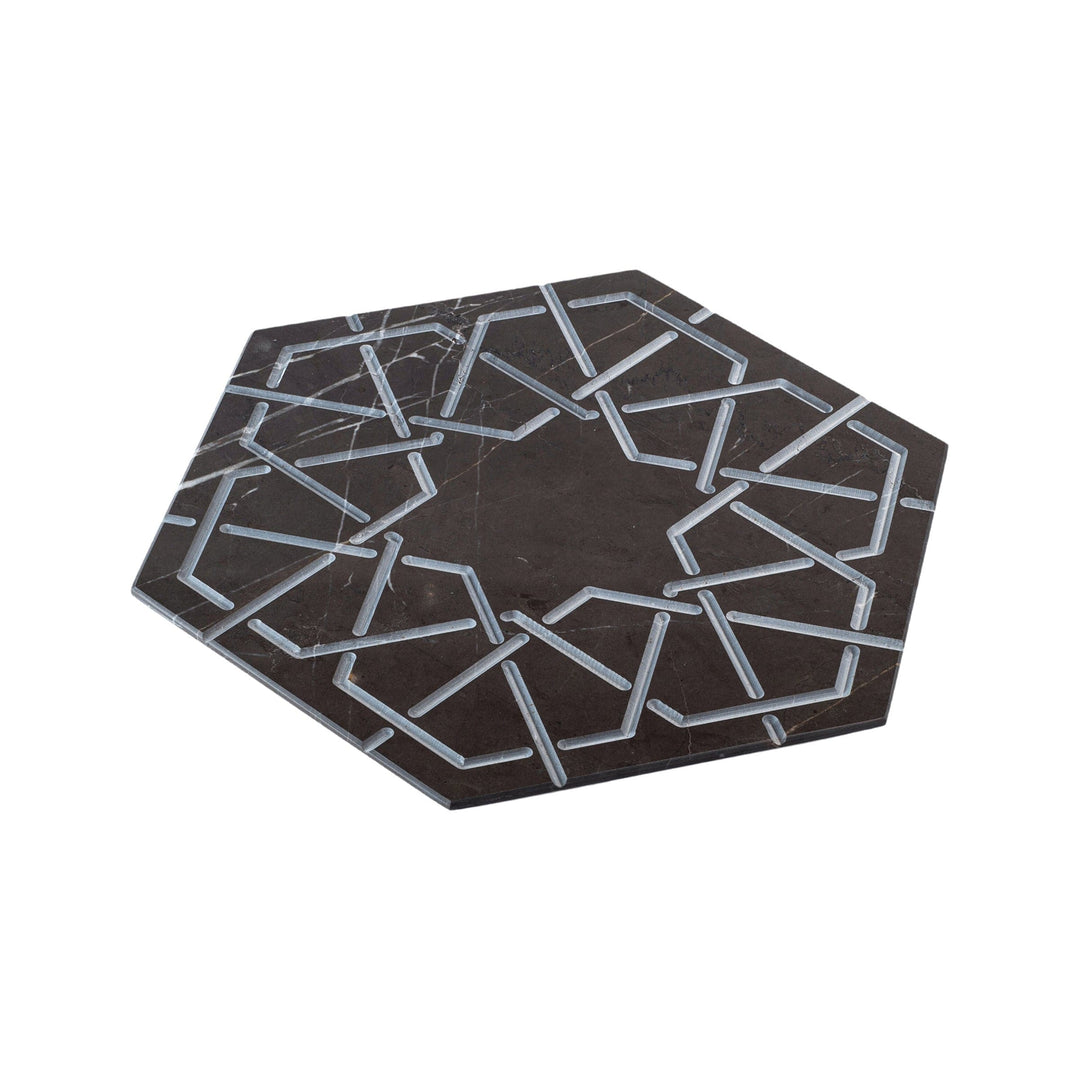 Marble Hexagonal Charger Plate PALATINA by Gabriele D'Angelo 05