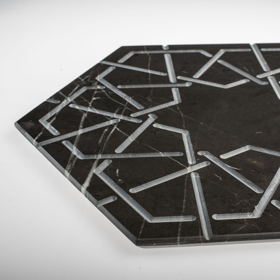 Marble Hexagonal Charger Plate PALATINA by Gabriele D'Angelo 06