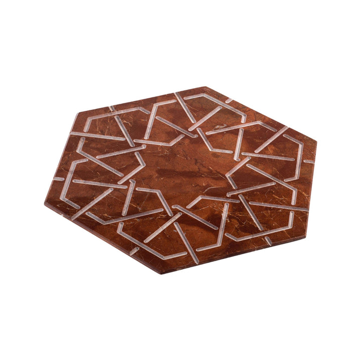Marble Hexagonal Charger Plate PALATINA by Gabriele D'Angelo 011