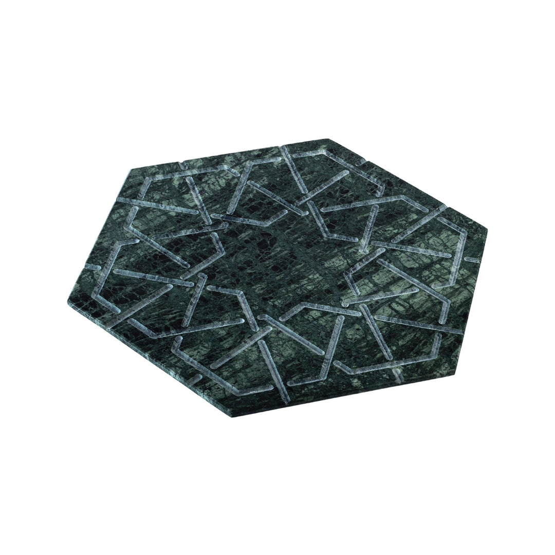 Marble Hexagonal Charger Plate PALATINA by Gabriele D'Angelo 014