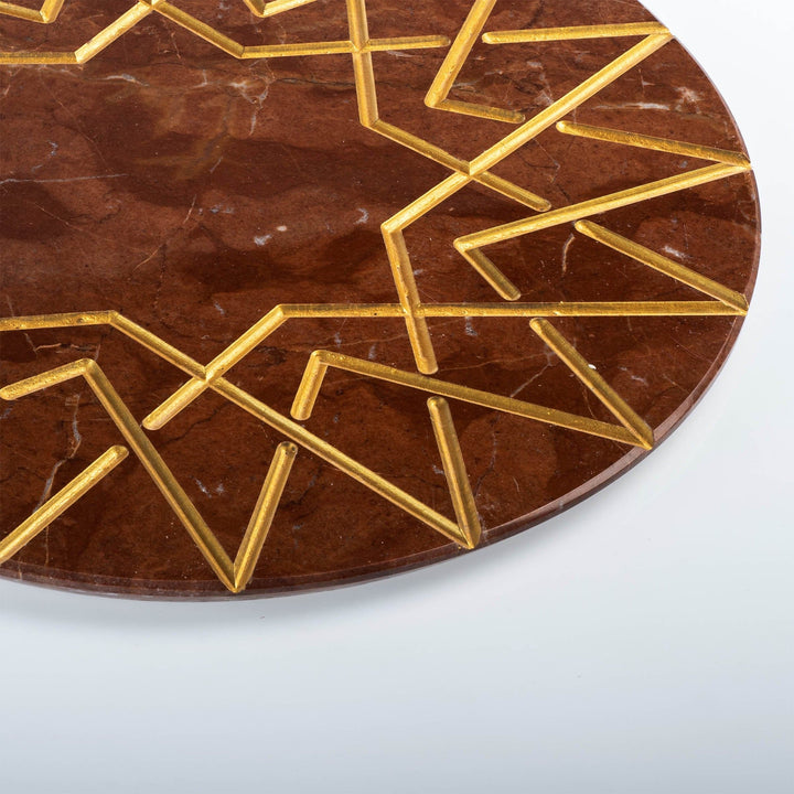Marble and Gold Round Charger Plate PALATINA by Gabriele D'Angelo 011