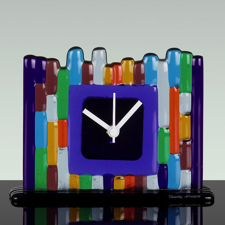 Murano Glass Square Table Clock ARLECCHINO 02