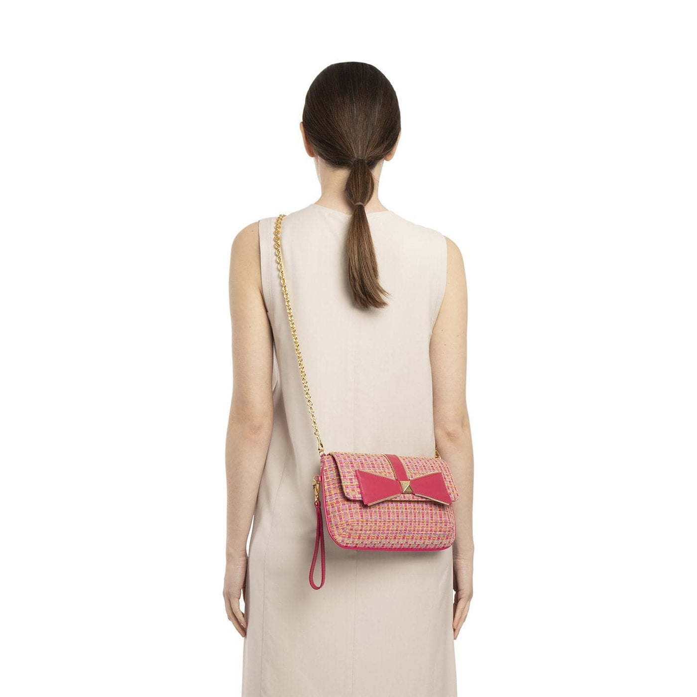 Pouch Bag LIZ Pink Vies Cotton by Vanessa Saroni 03