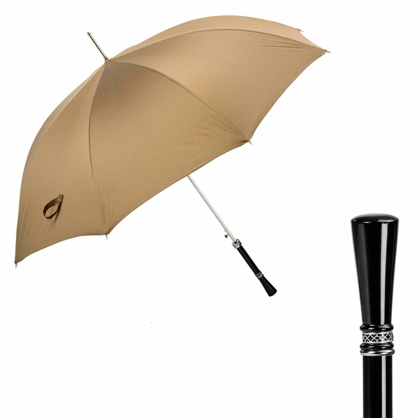 Umbrella BEIGE with Enameled Resin Handle 01