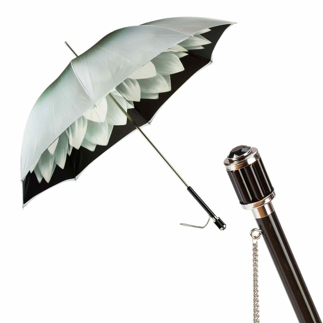 Umbrella DAHLIA Silver with Jewelled Acetate Handle 01