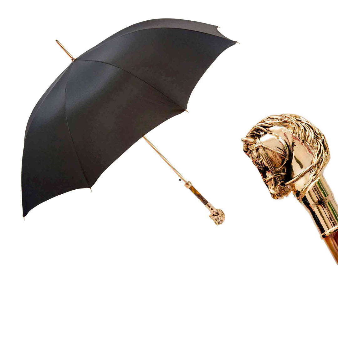 black and gold patio umbrella Umbrella GOLDEN HORSE with Metal Handle. Shop on Design Italy