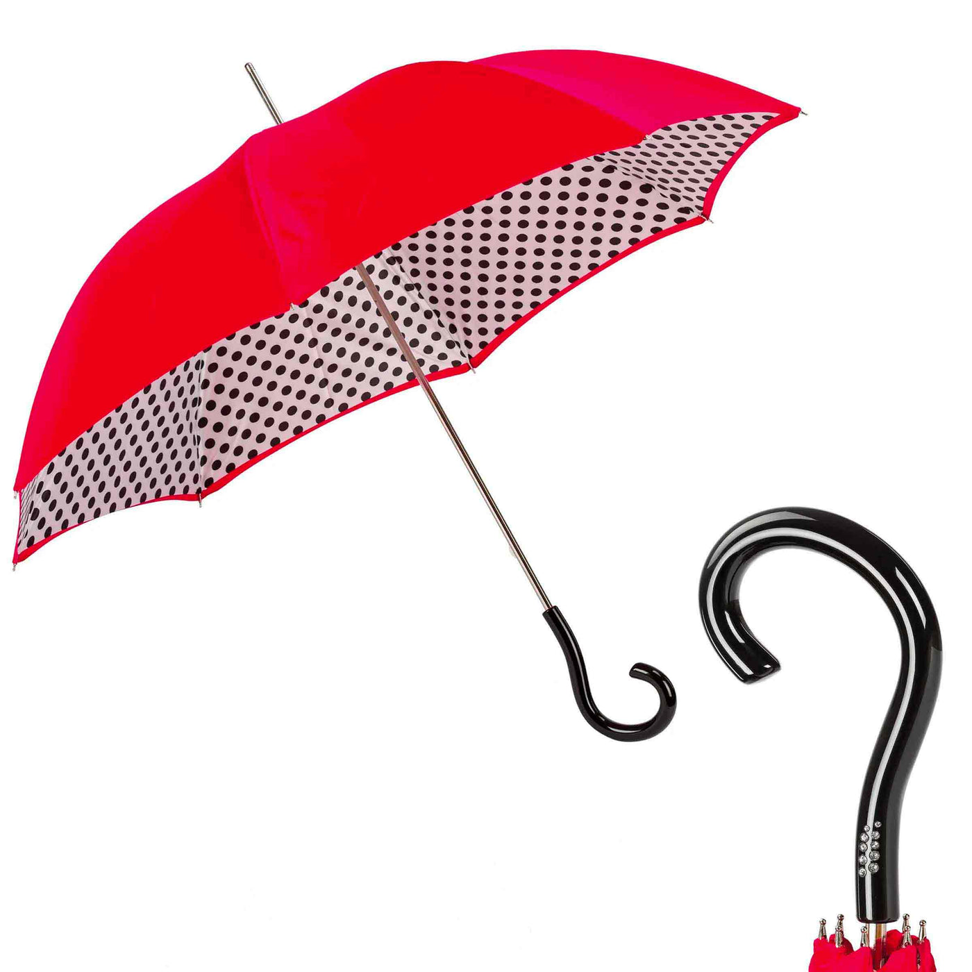 Umbrella POLKA DOTS with Swarovski® Crystal Handle 01