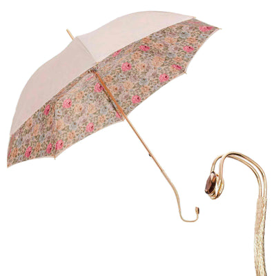 Umbrella ROMANTIC with Jewelled Brass Handle 01