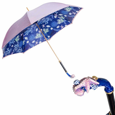 Umbrella STARFISH with Enameled Brass Handle 01