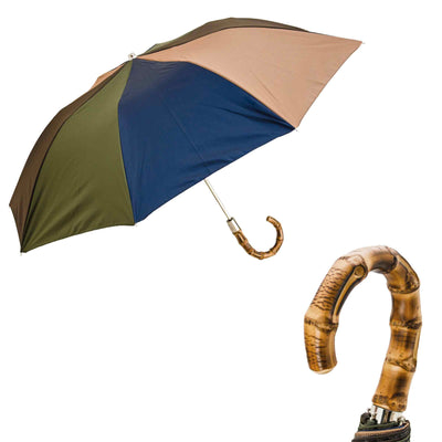 Folding Umbrella WINTER RAINBOW with Bamboo Handle 01