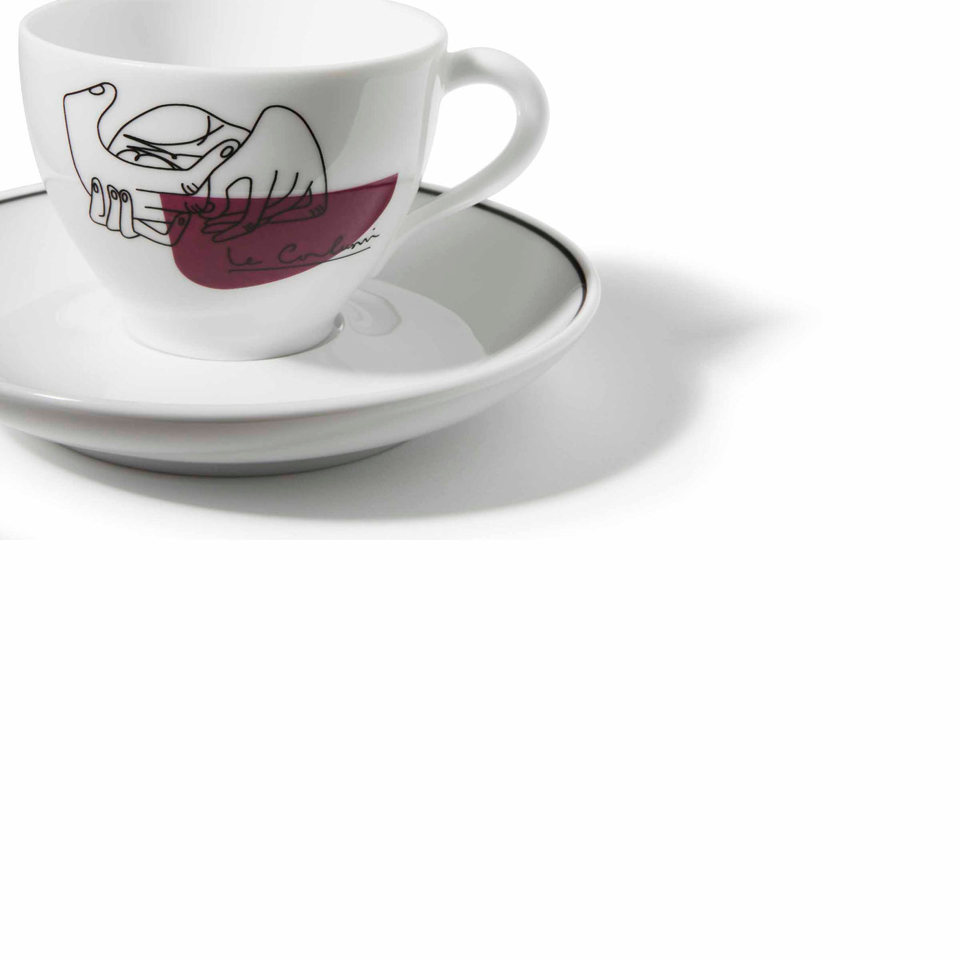 Porcelain Coffee Set SERVICE PRUNIER Set of Two, designed by Richard Ginori for Cassina 03