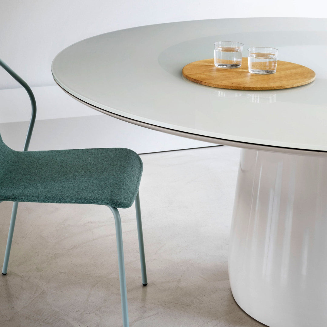 Crystal and Polyurethane Round Table ROUNDEL White by Claesson Koivisto Rune 03