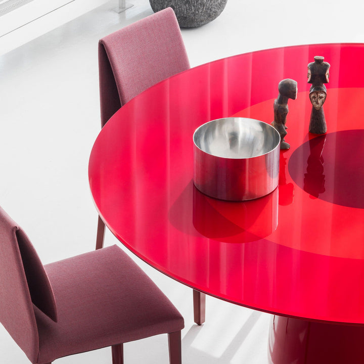 Crystal and Polyurethane Round Table ROUNDEL Red by Claesson Koivisto Rune 02