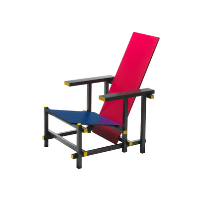 Armchair RED AND BLUE, designed by Gerrit T. Rietveld for Cassina 01