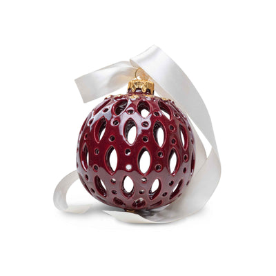 Ceramic Openwork Christmas Balls BAUBLES Set of 4 by E-Pottery 03