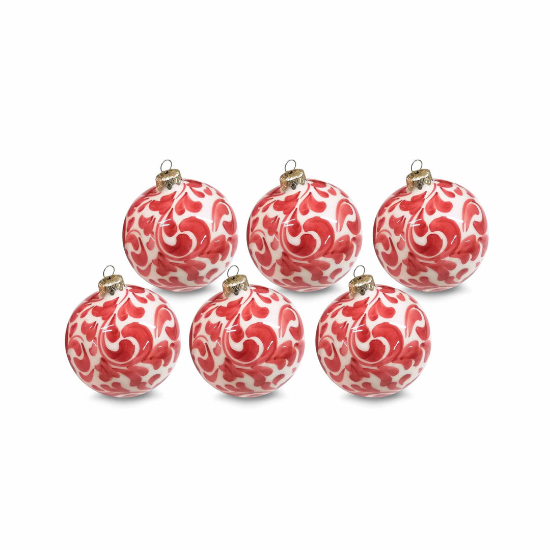 Ceramic Christmas Balls BAUBLES Set of 6 by E-Pottery 03