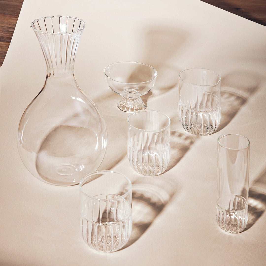 Blown Glass Champagne Flutes ROUTINE Set of Eight by Matteo Cibic for Paola C 05