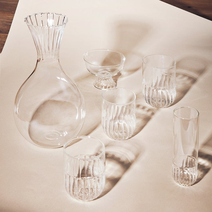 Blown Glass Coupe Glasses ROUTINE Set of Eight by Matteo Cibic for Paola C 06