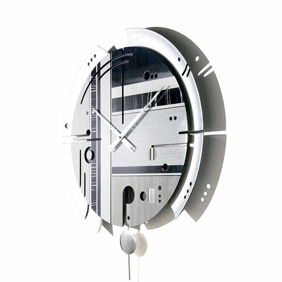 Wall Clock SAMADA Silver Plated 01