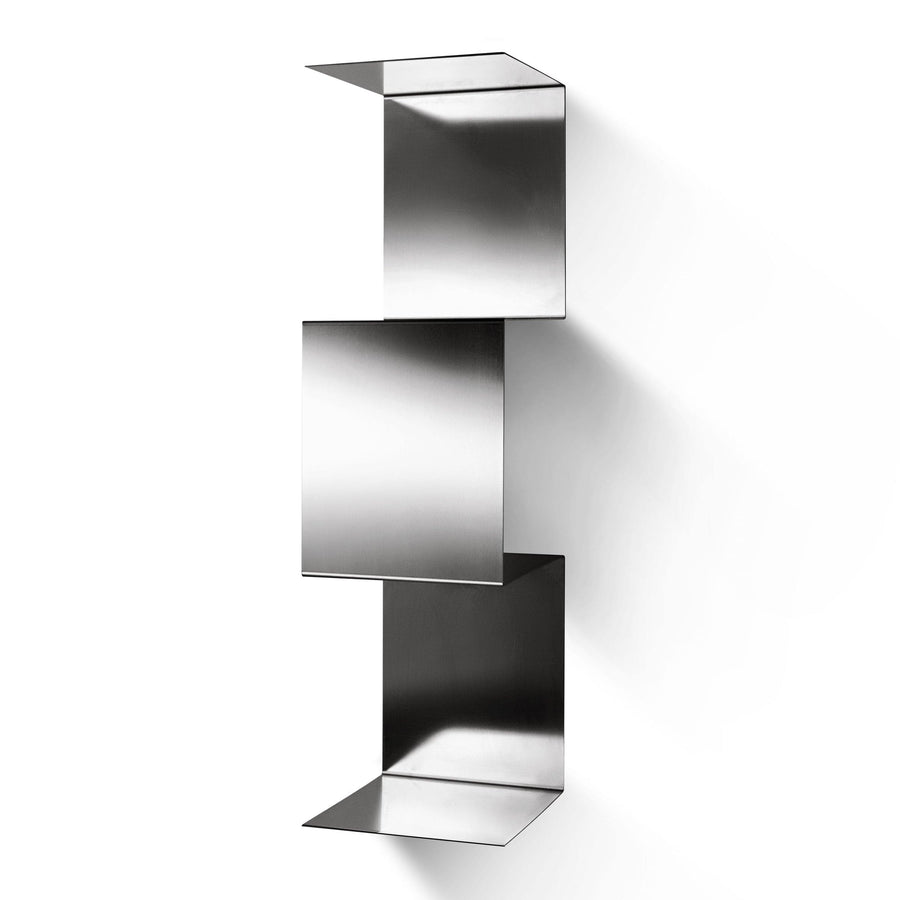 Steel Bookcase SEGMENTO INOX MINI B by C. Cangia and G. Mazzardi 01