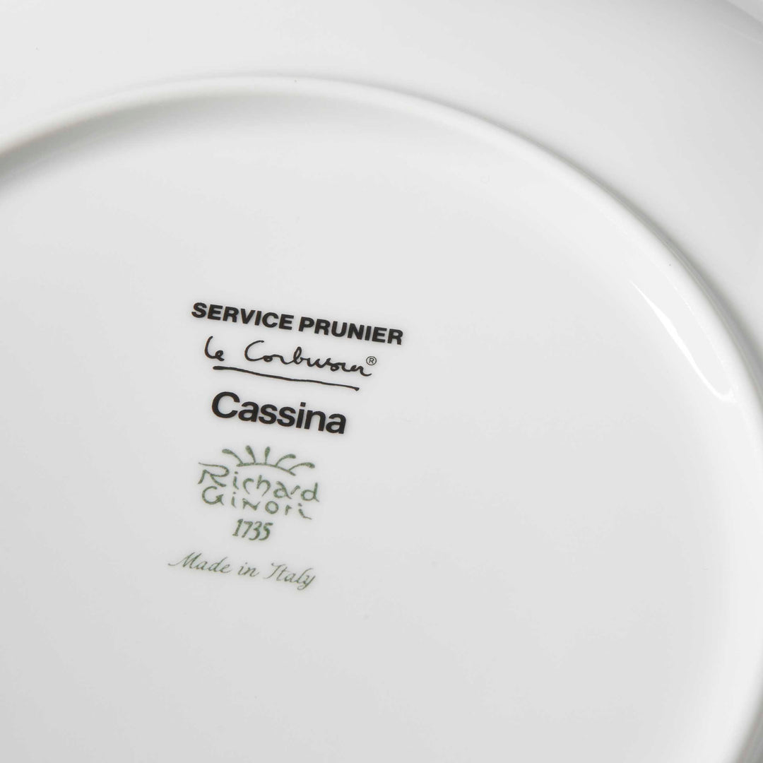 Porcelain Dinner Plates SERVICE PRUNIER Set of Two, designed by Richard Ginori for Cassina 03