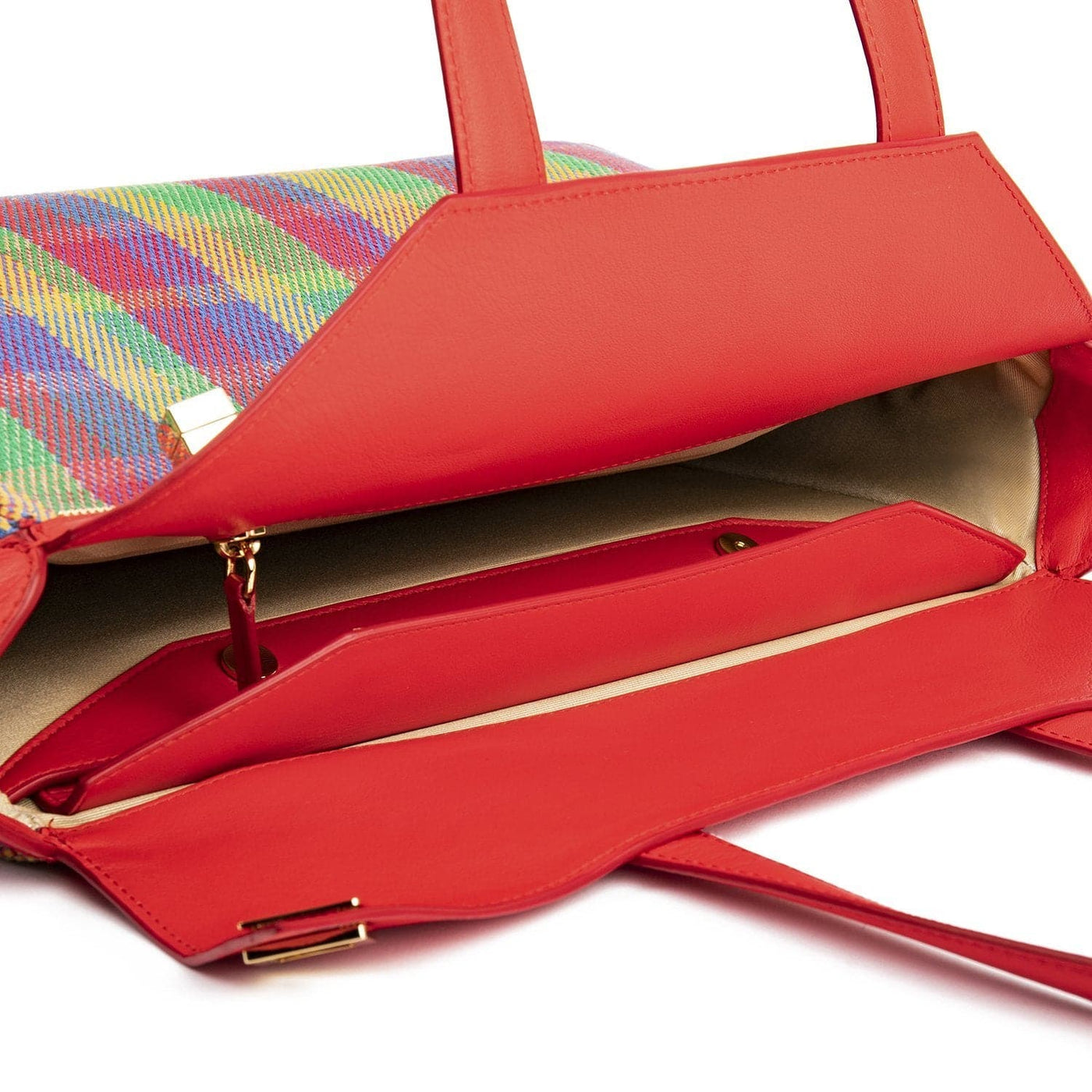 Work Bag NINA Colourful Tartan by Vanessa Saroni 03