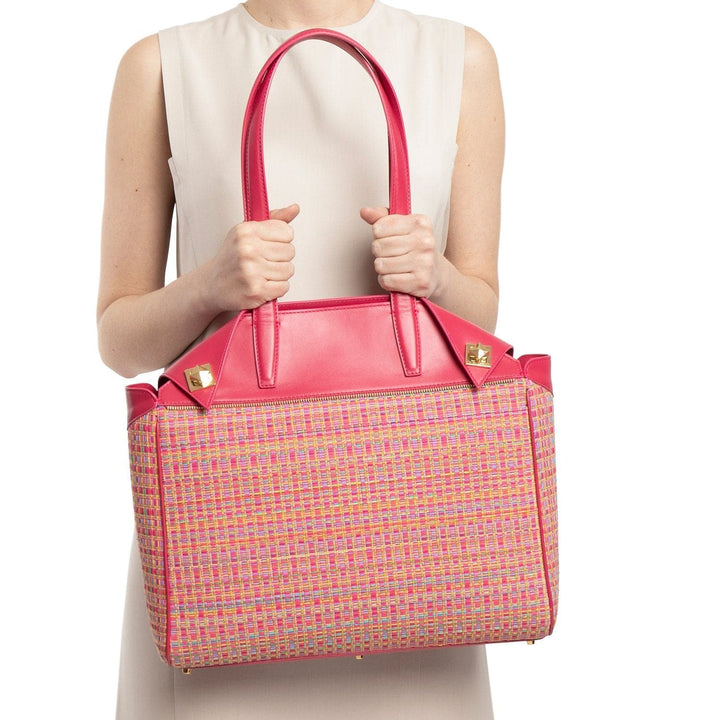 Work Bag NINA Pink Vies Cotton by Vanessa Saroni 02