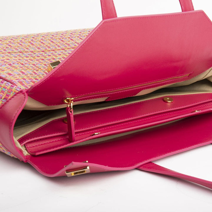 Work Bag NINA Pink Vies Cotton by Vanessa Saroni 05