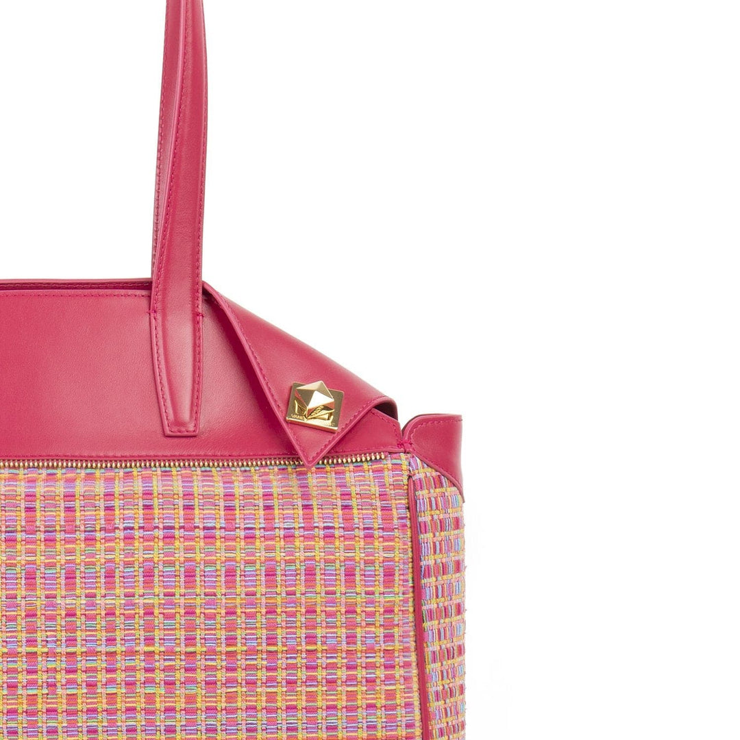 Work Bag NINA Pink Vies Cotton by Vanessa Saroni 04