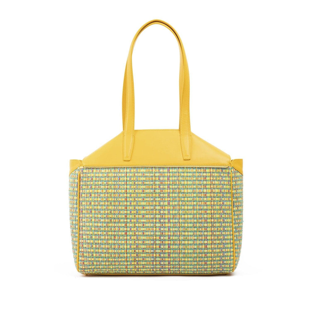 Work Bag NINA Yellow Vies Cotton by Vanessa Saroni 04