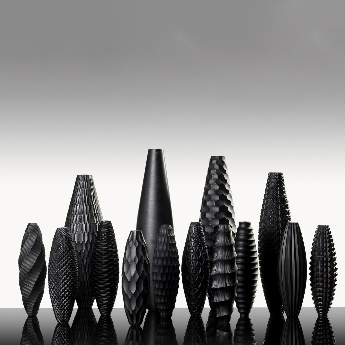 Murano Glass Vases Composition SKYLINE Unique Piece 02