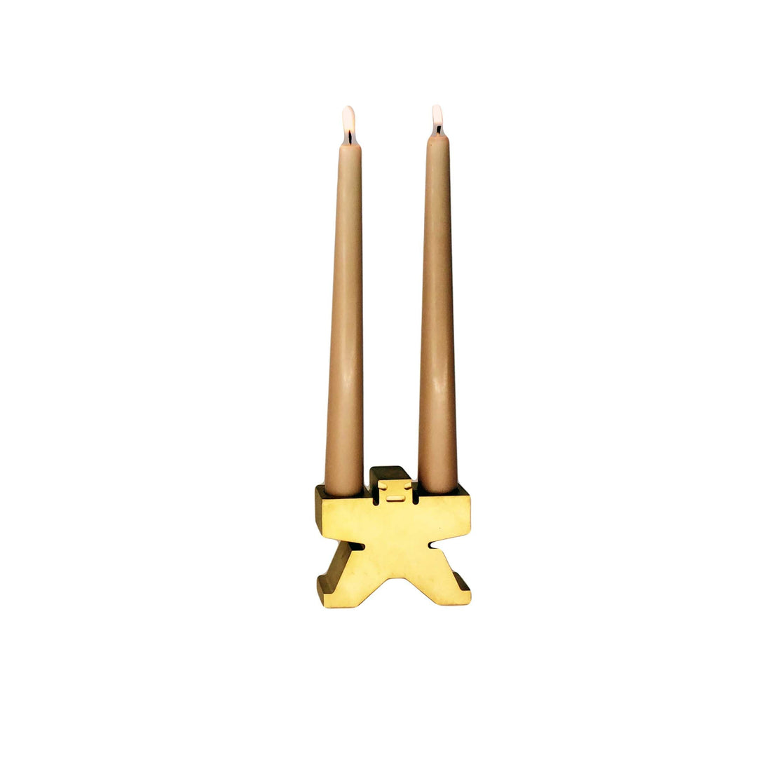 Brass Candlestick Holder SUMO by Denis Santachiara for Cyrcus Design 05