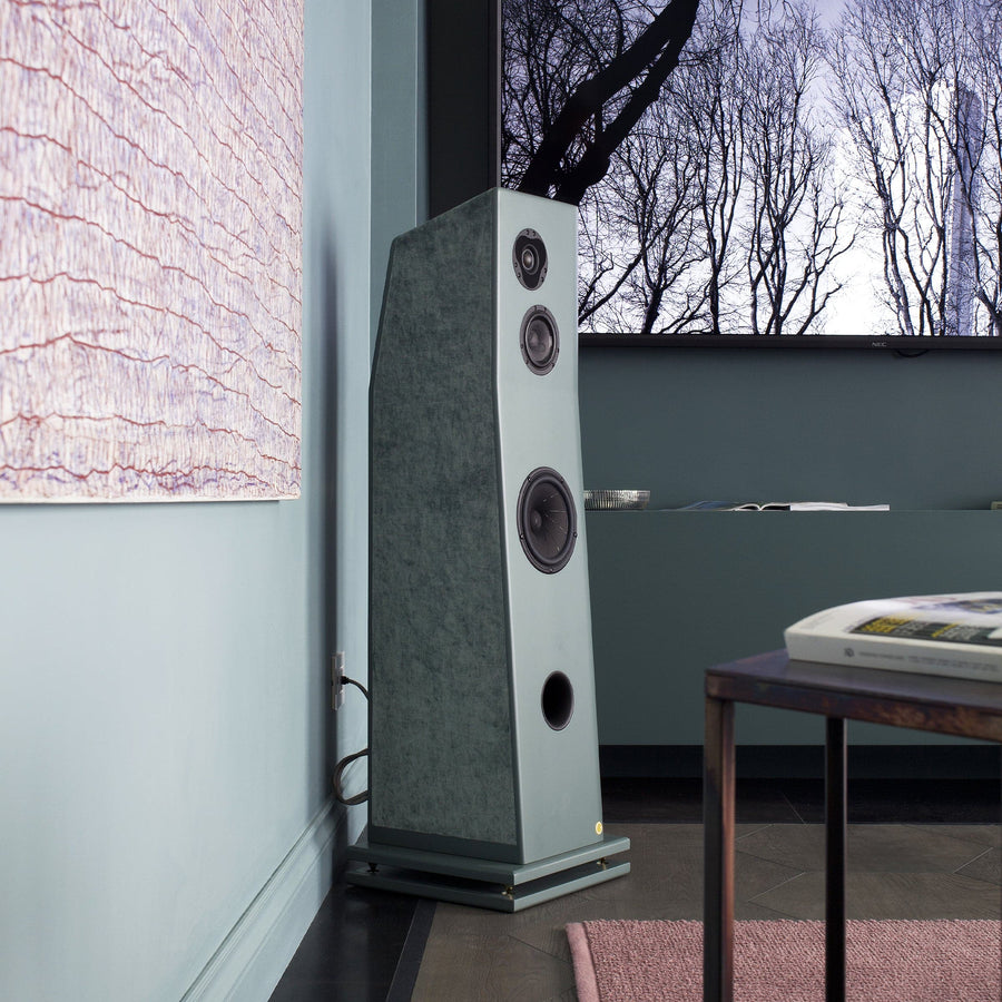 Floor Standing Wood & Fabric Loudspeaker SUPREME 02