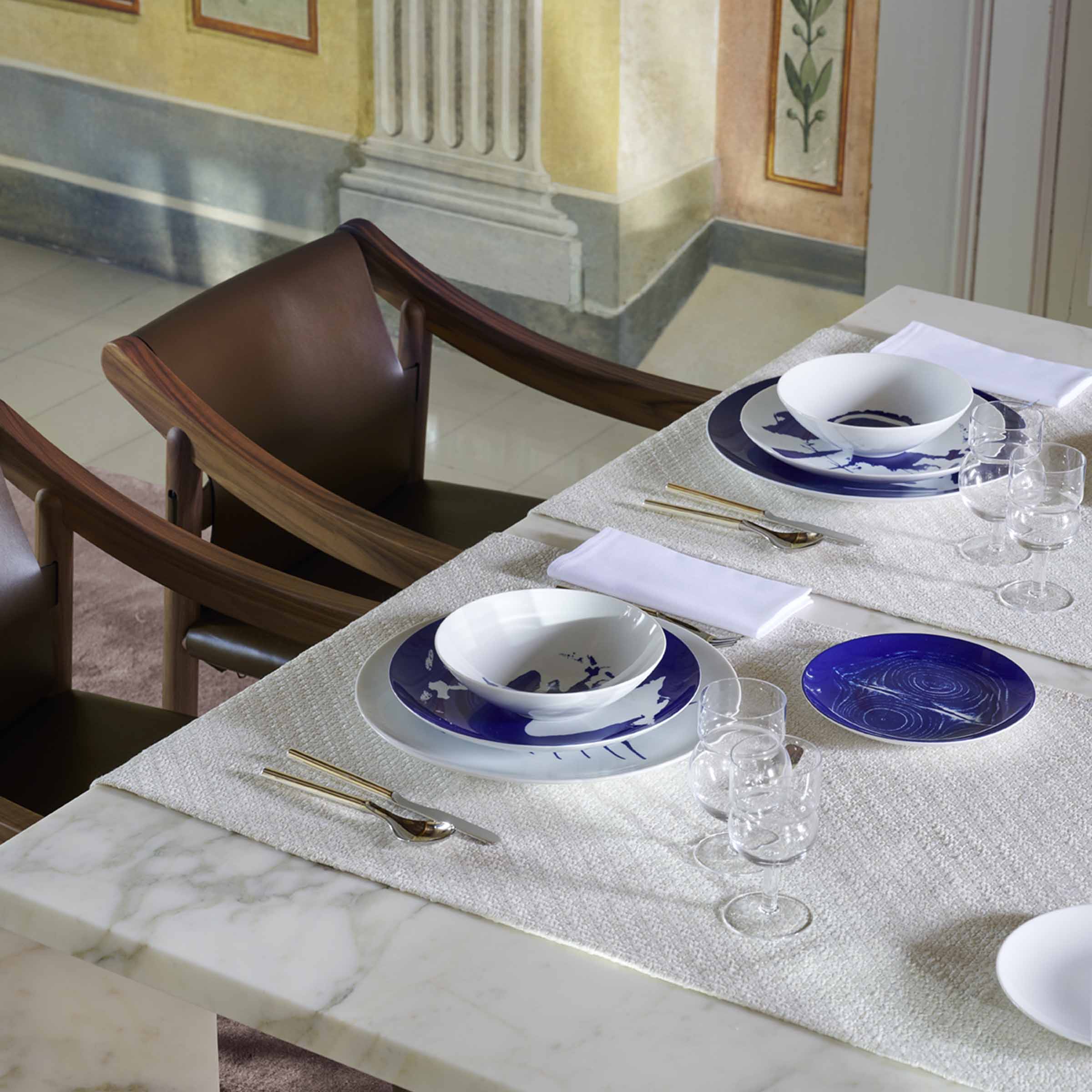 Porcelain Dessert Plate Set TRONC by Richard Ginori for Cassina