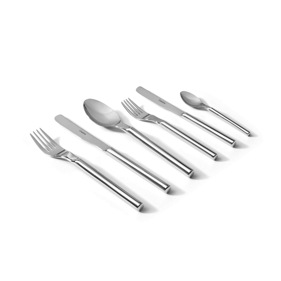 Stainless Steel Cutlery LE DUE FACCE DELLA LUNA Set of 24, designed by Afra & Tobia Scarpa for Cassina 03
