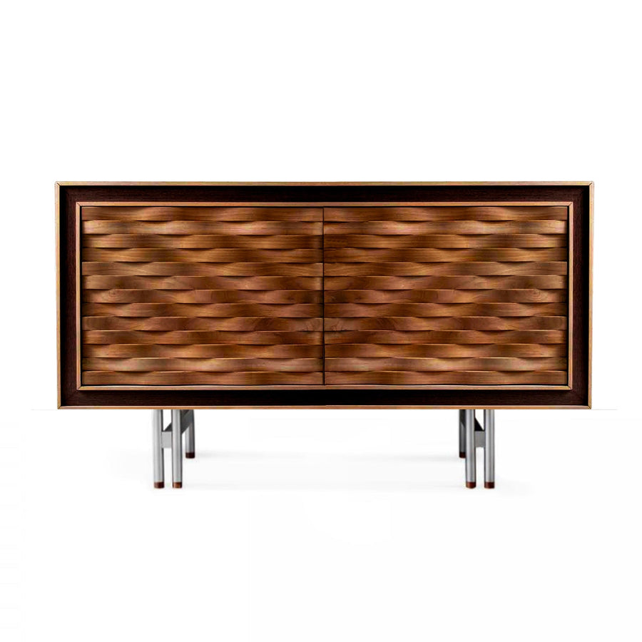 Walnut Wood Sideboard QUADRA Armonia Doors 01