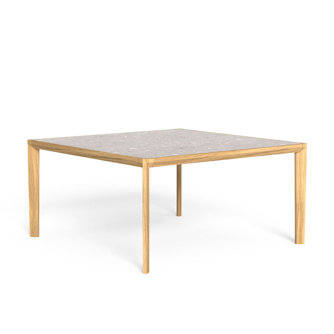 Outdoor Wood and Marble Dining Table CLEOSOFT/WOOD by Marco Acerbis for Talenti 01