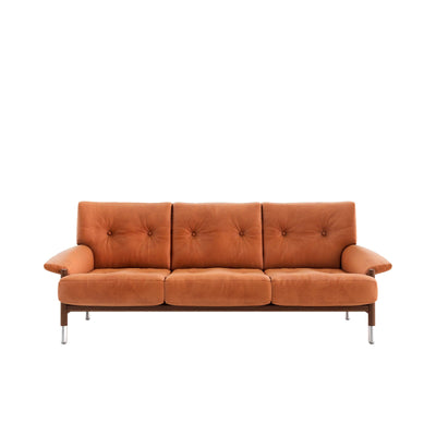 Velvet Three-Seater Sofa SELLA by Carlo de Carli for Tacchini 01